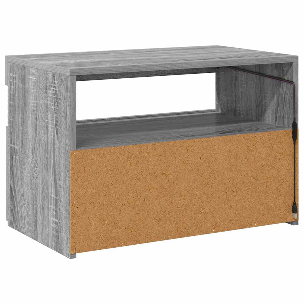 Meuble TV avec lumières LED Sonoma gris 60x35x40 cm - XIOS