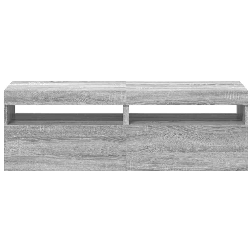 Meubles TV 2 pcs avec lumières LED Sonoma gris 60x35x40 cm - XIOS