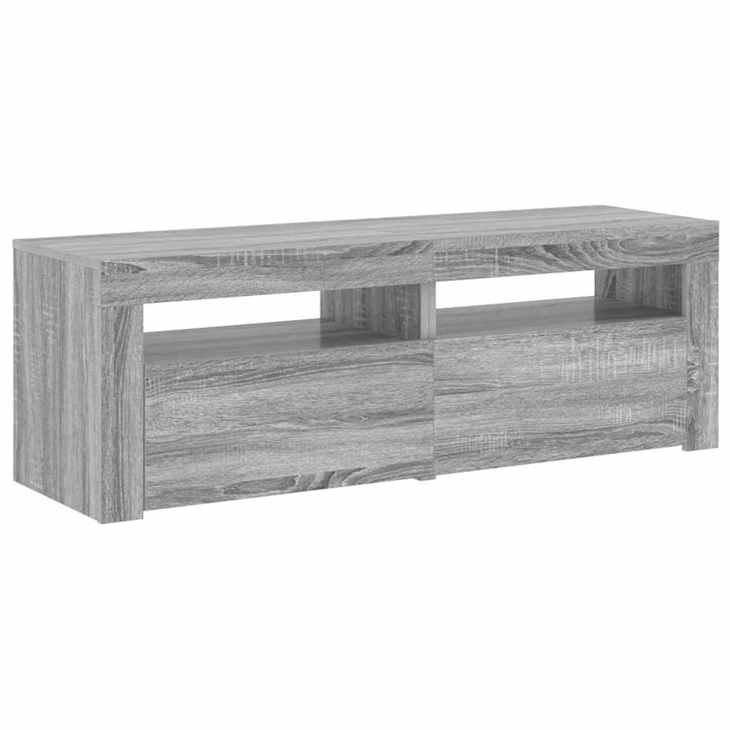 Meuble TV avec lumières LED sonoma gris 120x35x40 cm - XIOS