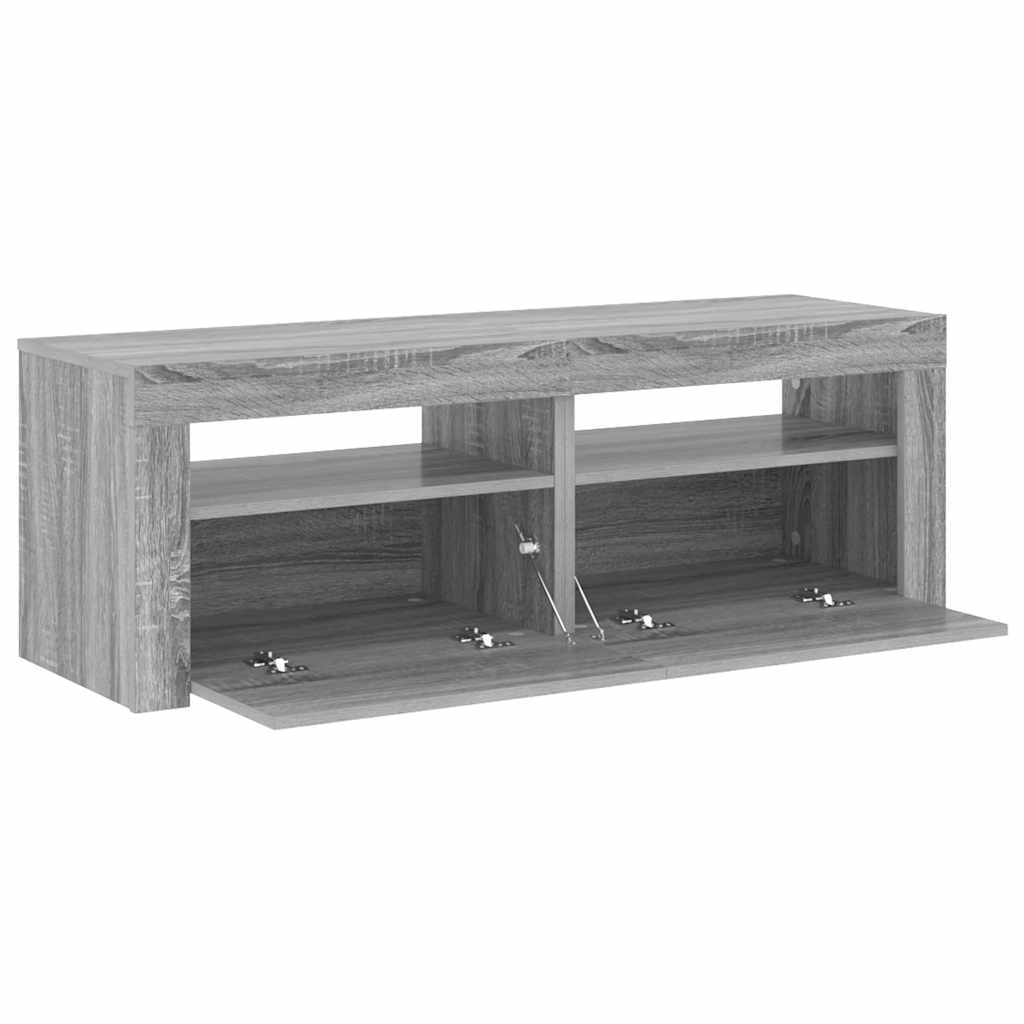 Meuble TV avec lumières LED sonoma gris 120x35x40 cm - XIOS