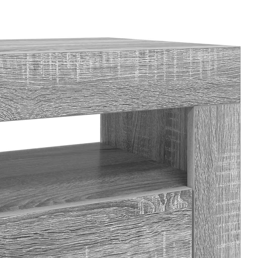 Meuble TV avec lumières LED sonoma gris 120x35x40 cm - XIOS