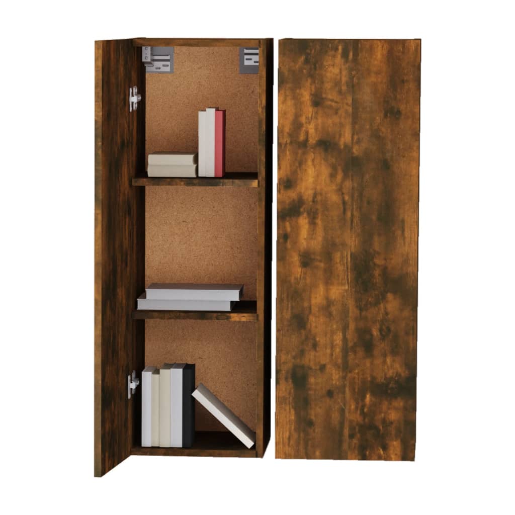 Meubles TV 2 pcs Chêne fumé 30,5x30x90 cm Bois d'ingénierie - XIOS