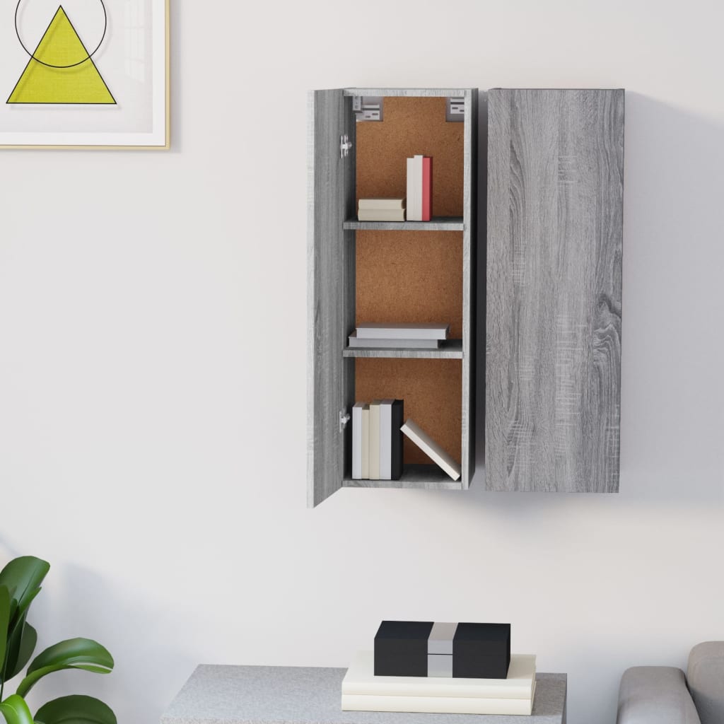 Meubles TV 2 pcs Sonoma gris 30,5x30x90 cm Bois d'ingénierie - XIOS