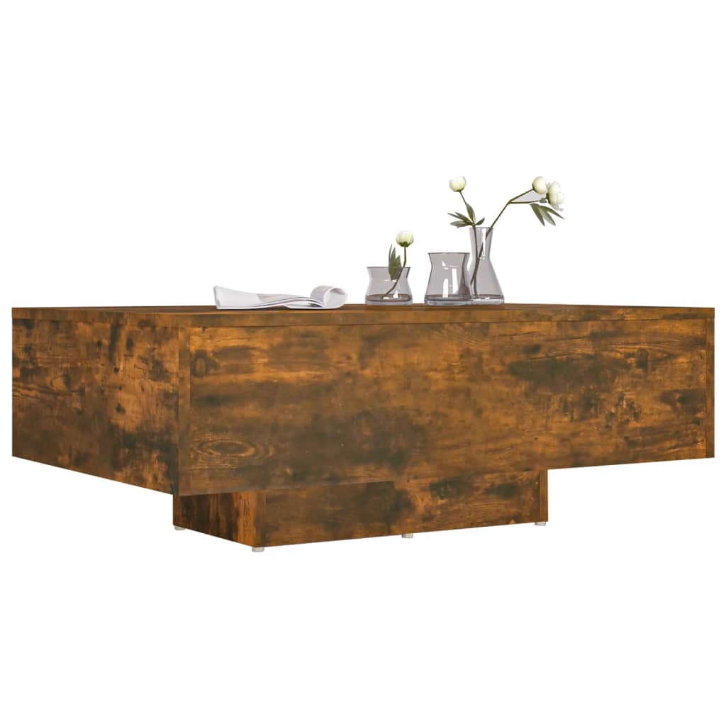 Table basse Chêne fumé 85x55x31 cm Bois d'ingénierie - XIOS