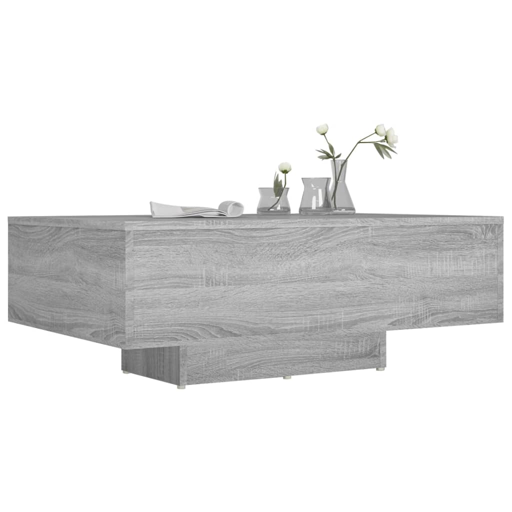 Table basse Sonoma gris 85x55x31 cm Bois d'ingénierie - XIOS