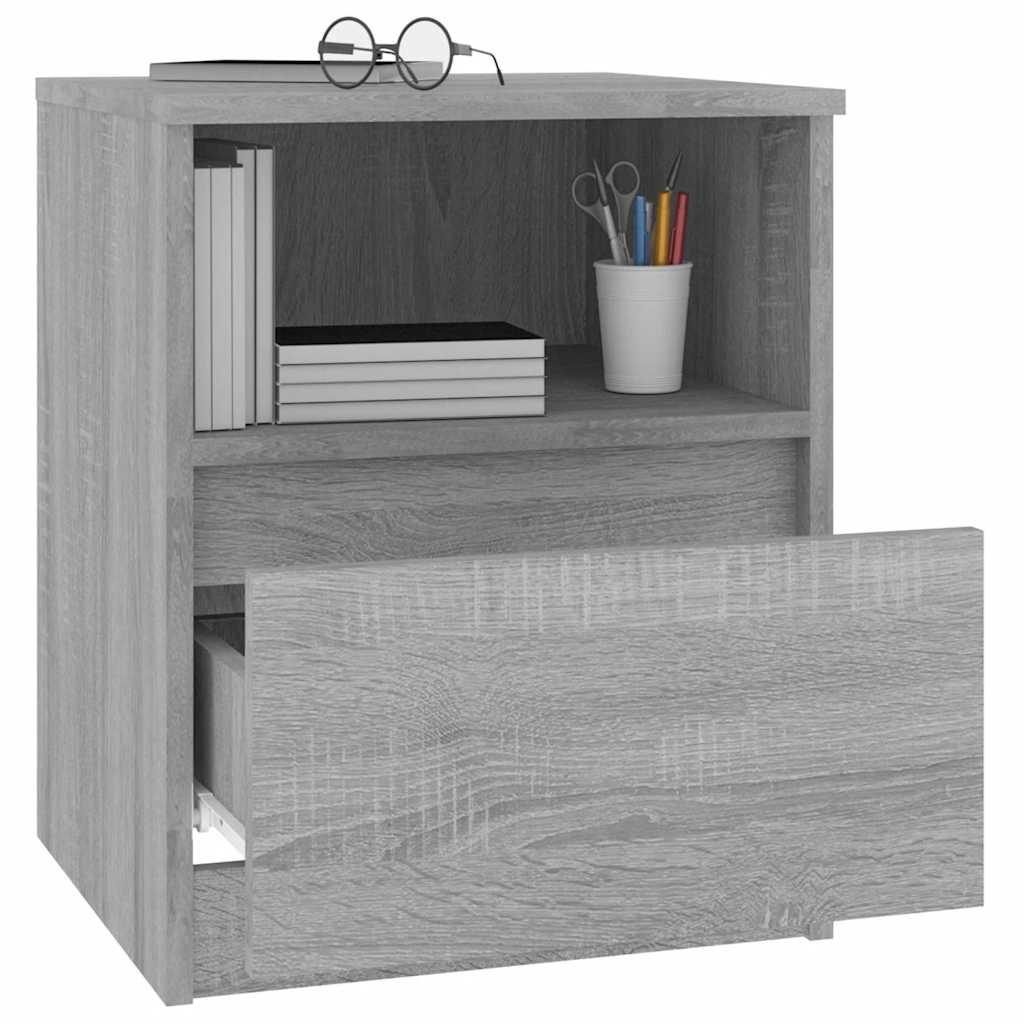 Tables de chevet 2 pcs sonoma gris 40x40x50cm bois d'ingénierie - XIOS