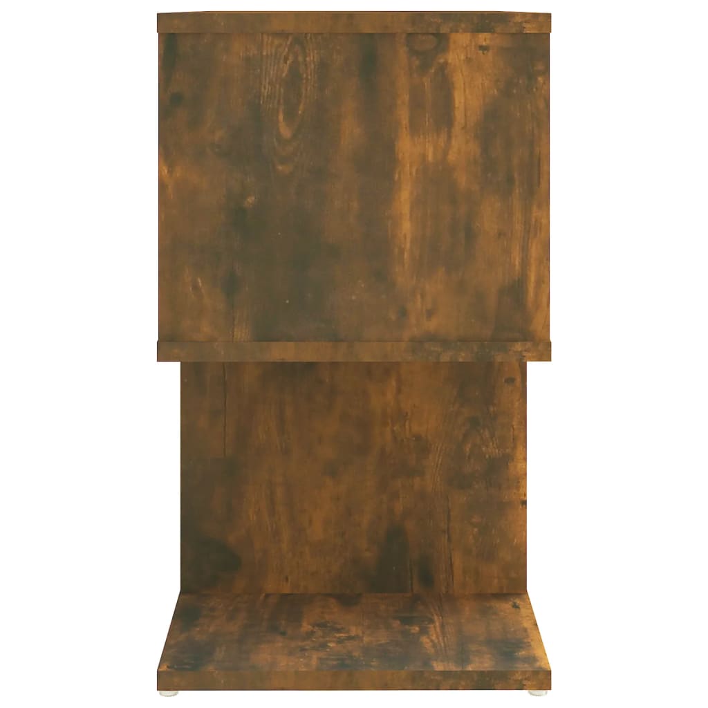 Table de chevet Chêne fumé 50x30x51,5 cm Bois d'ingénierie - XIOS