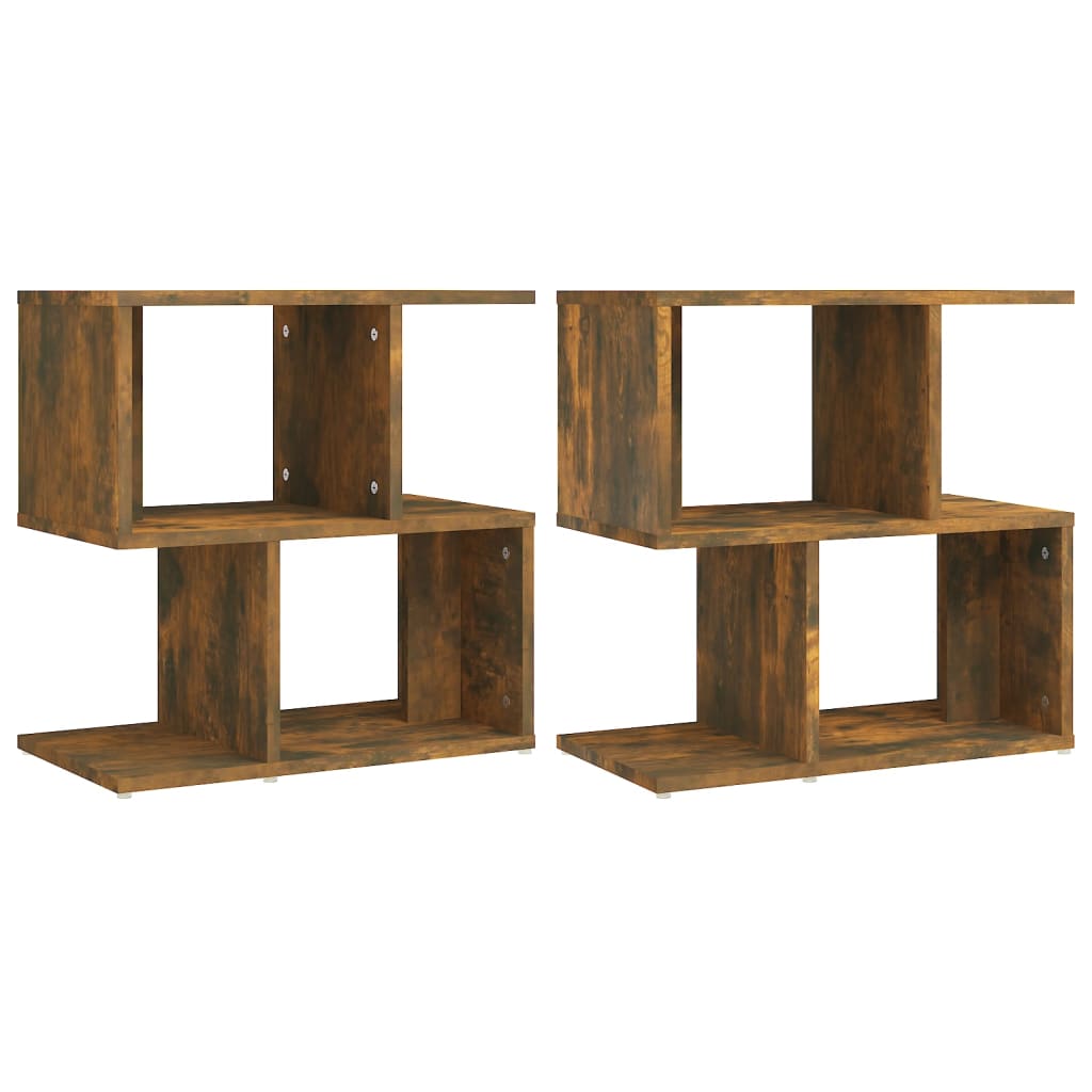 Tables de chevet 2pcs Chêne fumé 50x30x51,5cm Bois d'ingénierie - XIOS