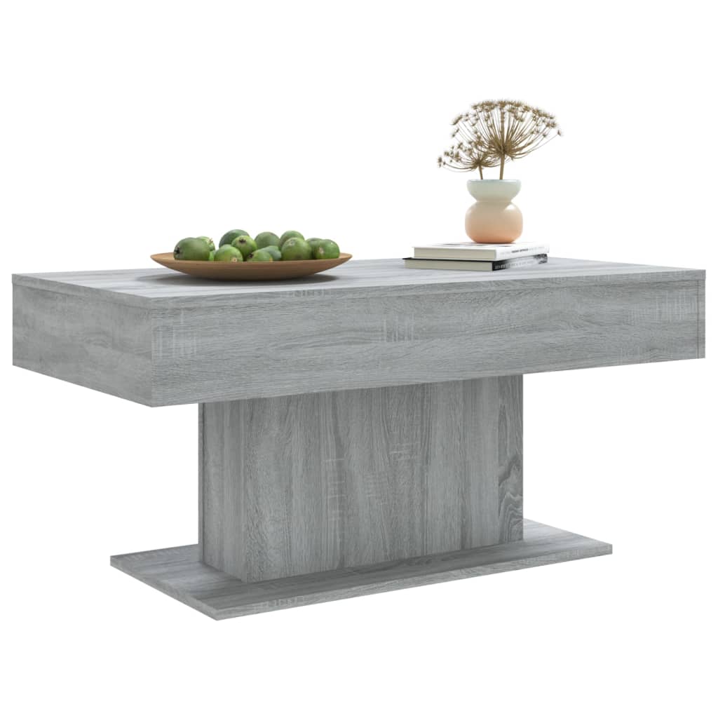Table basse Sonoma gris 96x50x45 cm Bois d'ingénierie - XIOS