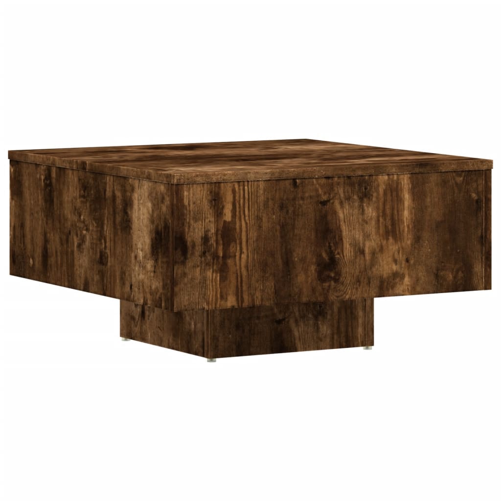 Table basse Chêne fumé 60x60x31,5 cm Bois d'ingénierie - XIOS
