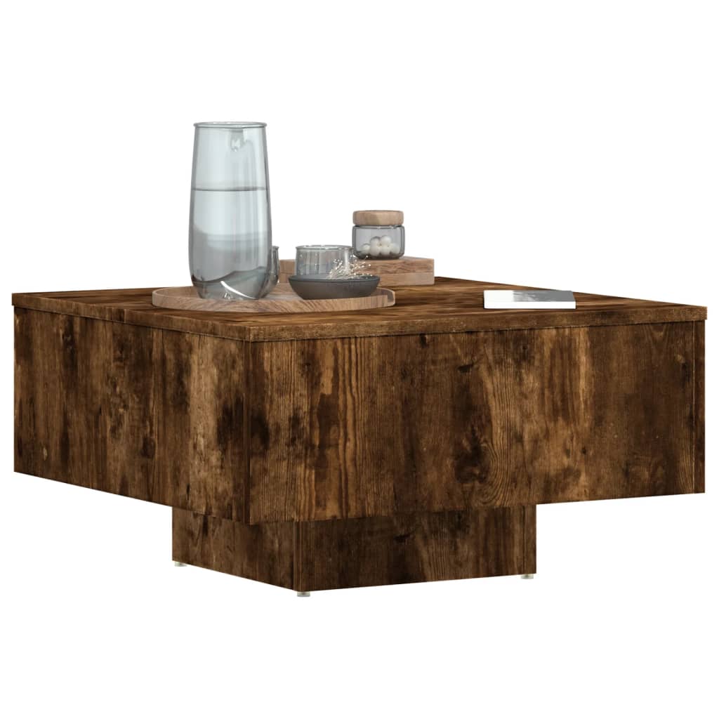 Table basse Chêne fumé 60x60x31,5 cm Bois d'ingénierie - XIOS