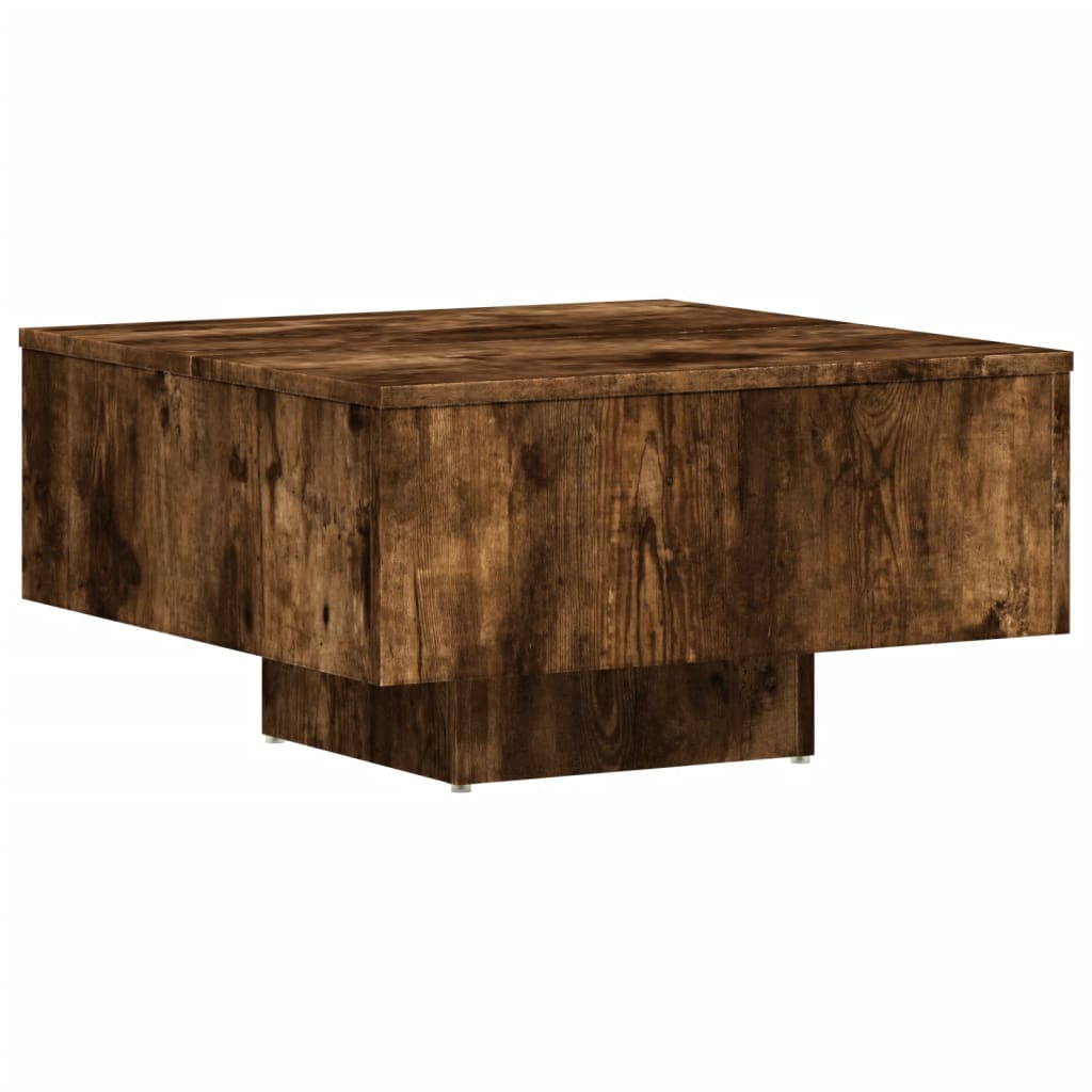 Table basse Chêne fumé 60x60x31,5 cm Bois d'ingénierie - XIOS