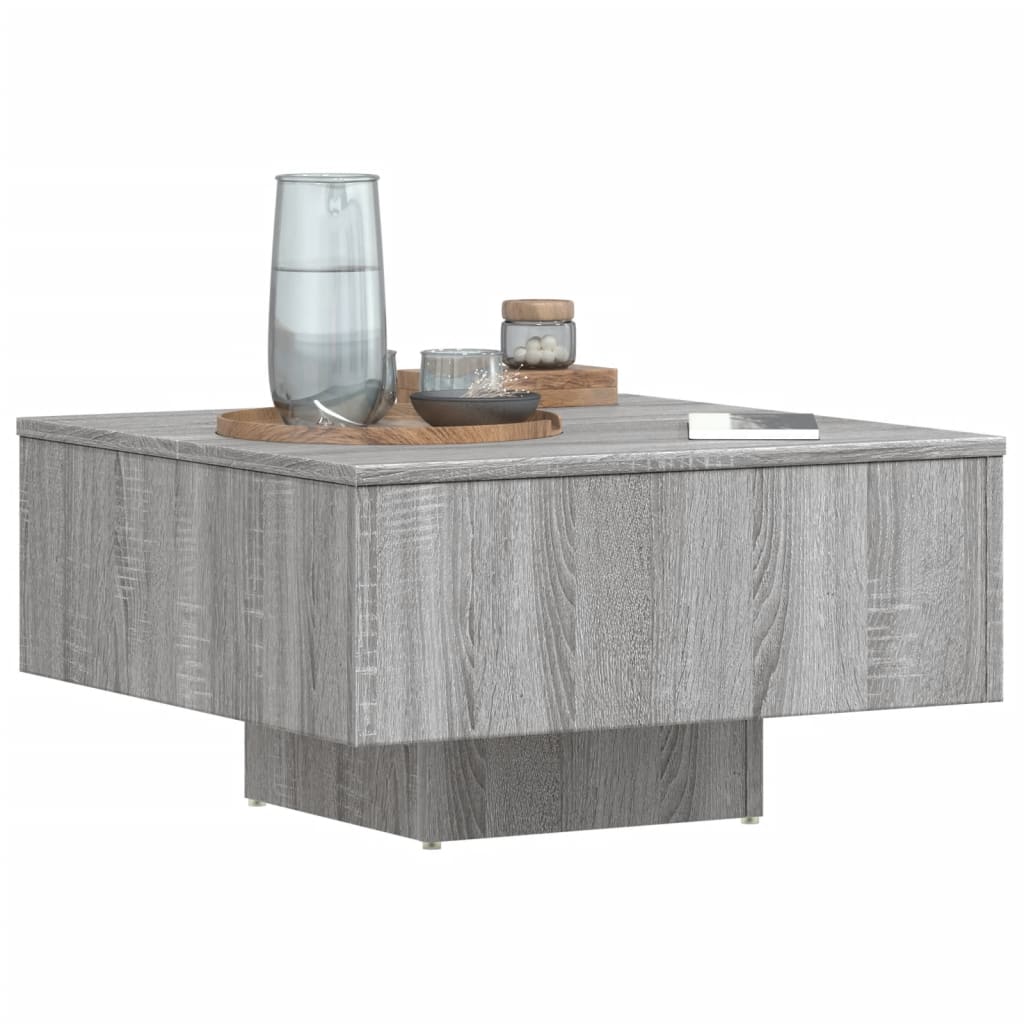 Table basse Sonoma gris 60x60x31,5 cm Bois d'ingénierie - XIOS