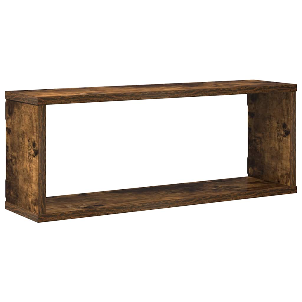 Étagères murales cube 4 pcs Chêne fumé 60x15x23 cm Bois - XIOS
