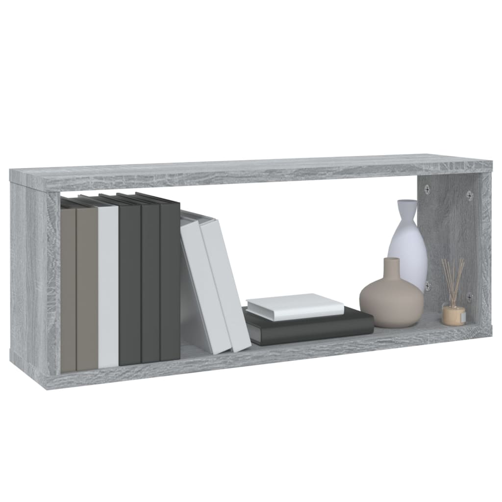 Étagères murales cube 6 pcs Sonoma gris 60x15x23 cm Bois - XIOS