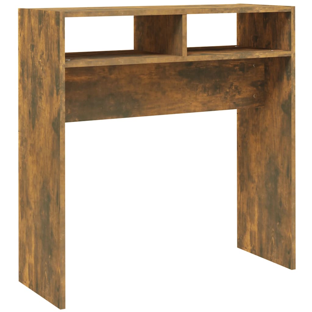 Table console Chêne fumé 78x30x80 cm Bois d'ingénierie - XIOS