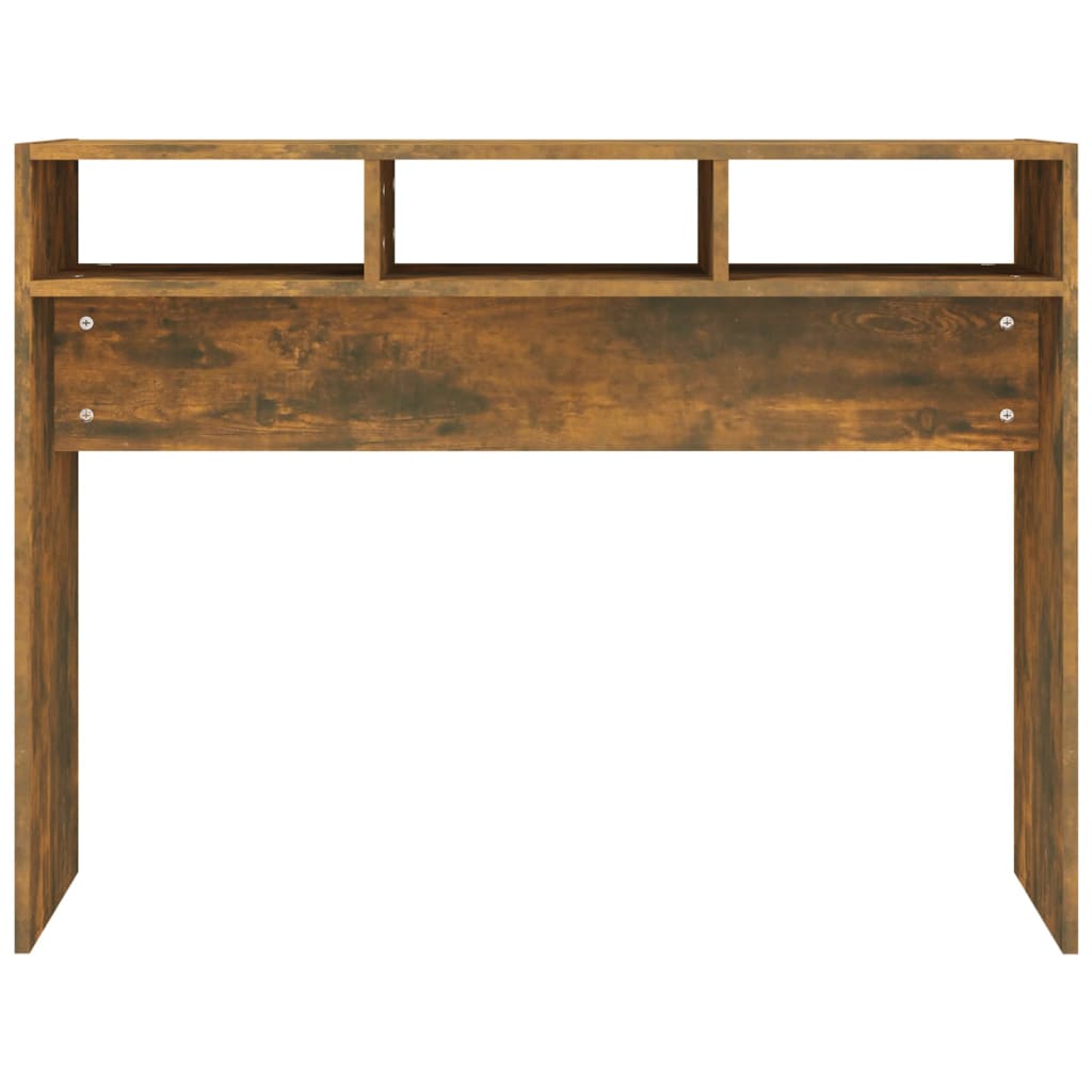 Table console Chêne fumé 105x30x80 cm Bois d'ingénierie - XIOS