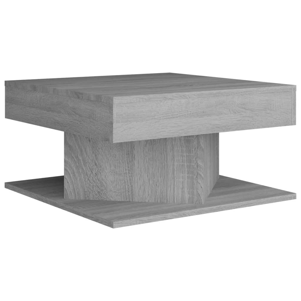 Table basse Sonoma gris 57x57x30 cm Bois d'ingénierie - XIOS