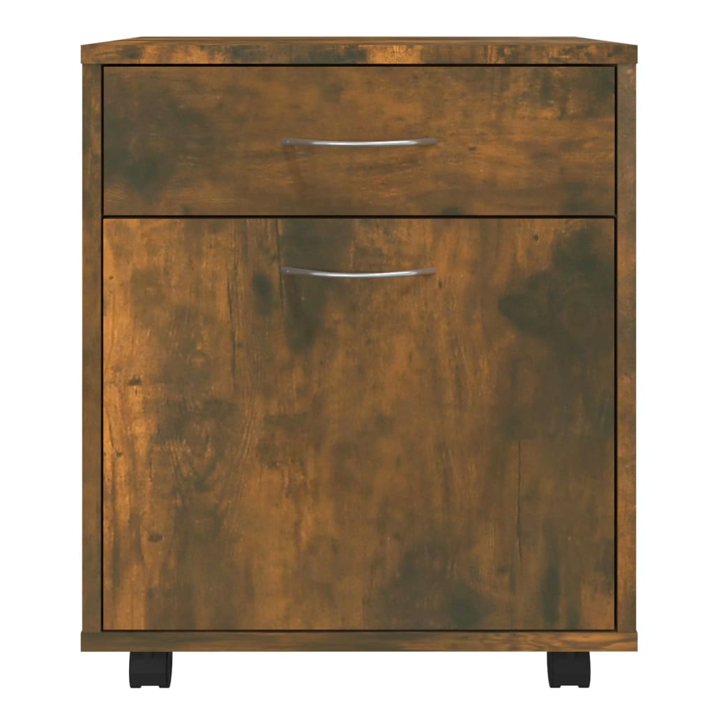 Armoire roulante Chêne fumé 45x38x54 cm Bois d'ingénierie - XIOS