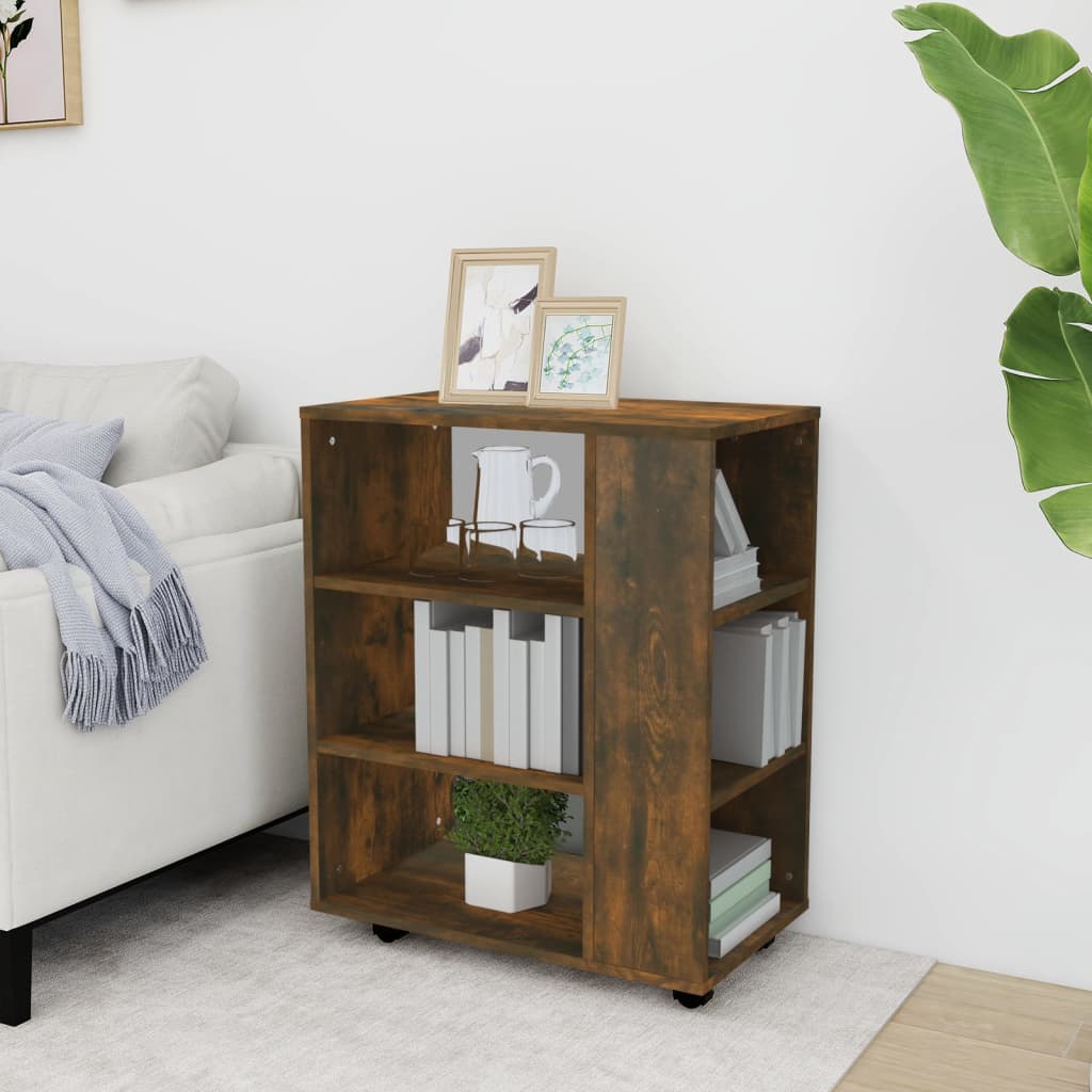 Armoire roulante Chêne fumé 60x35x75 cm Bois d'ingénierie - XIOS