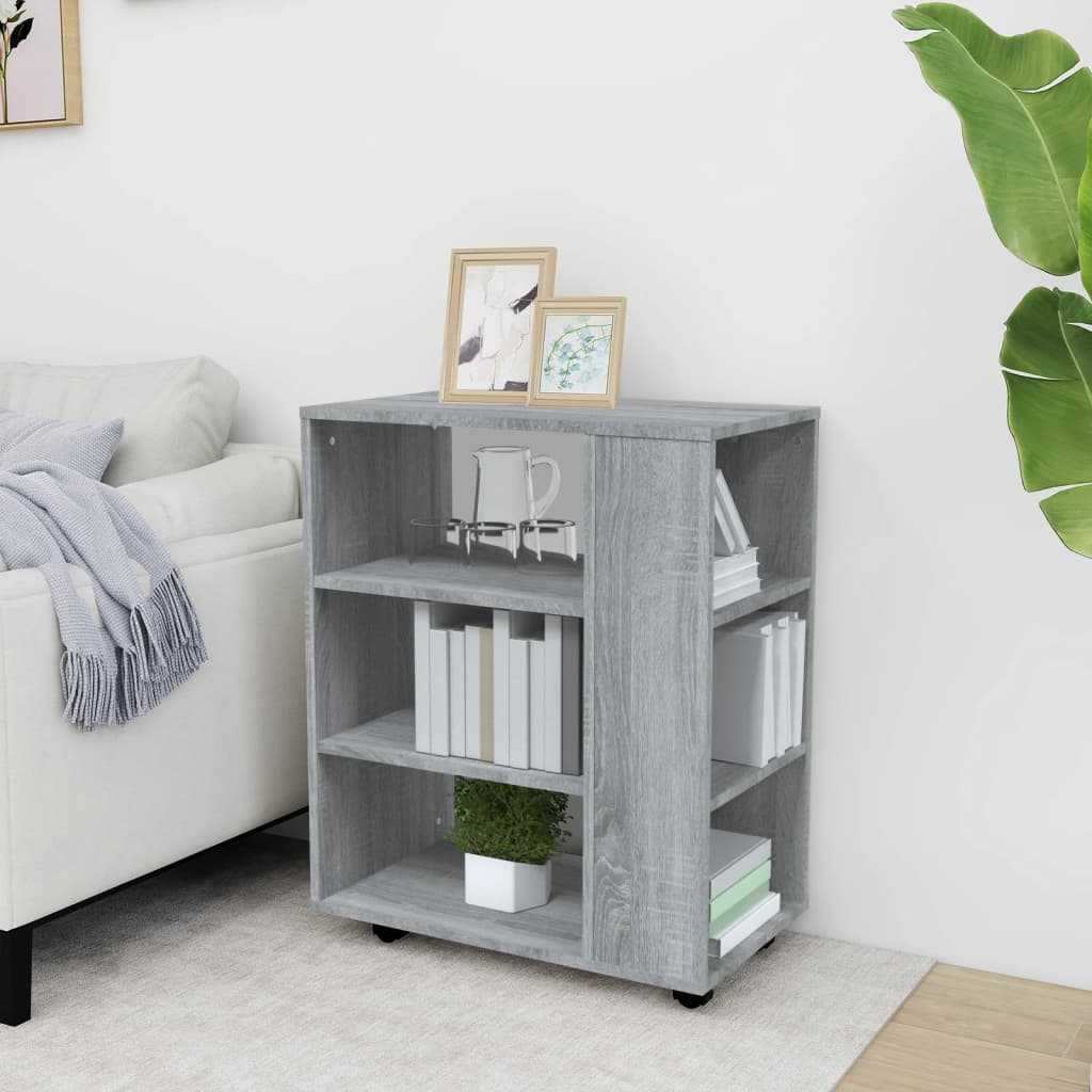 Armoire roulante Sonoma gris 60x35x75 cm Bois d'ingénierie - XIOS