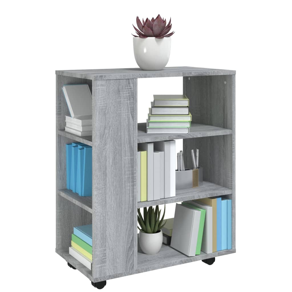 Armoire roulante Sonoma gris 60x35x75 cm Bois d'ingénierie - XIOS