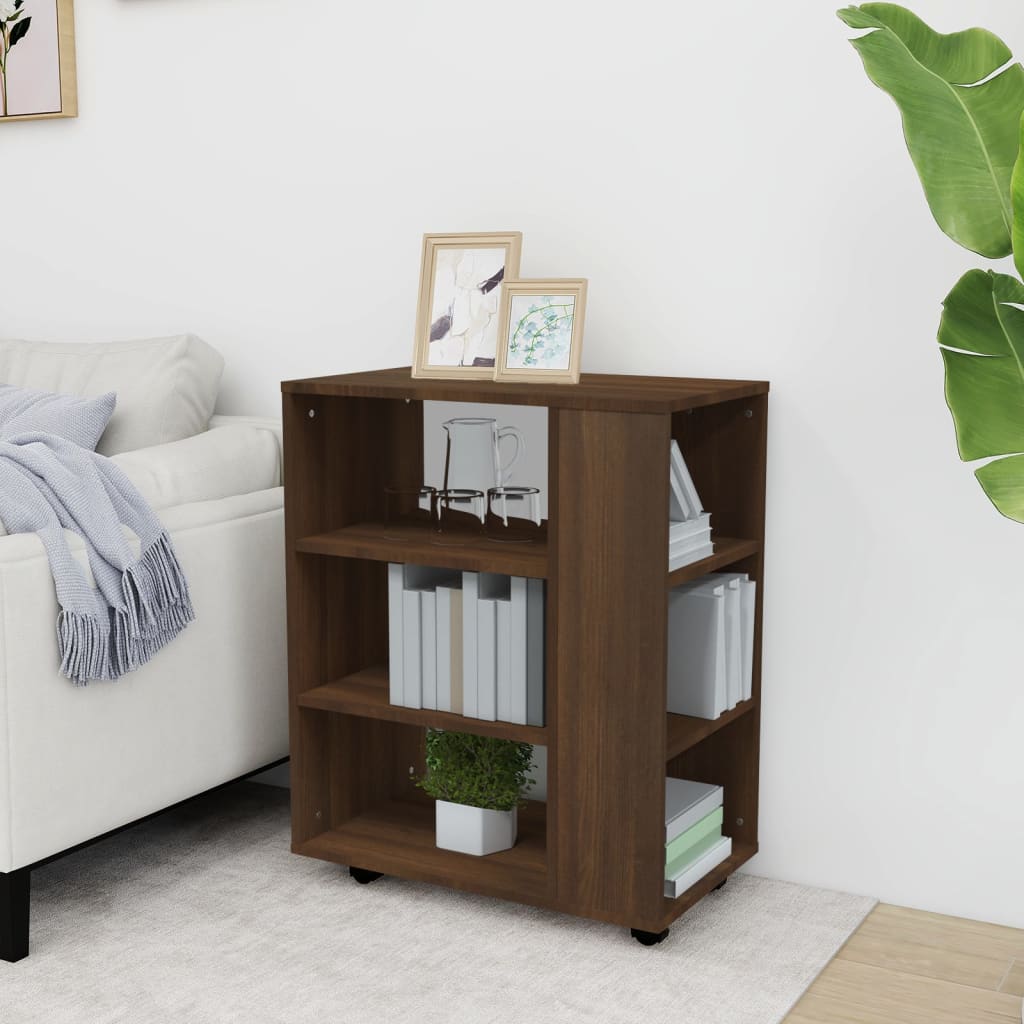 Armoire roulante Chêne marron 60x35x75 cm Bois d'ingénierie - XIOS