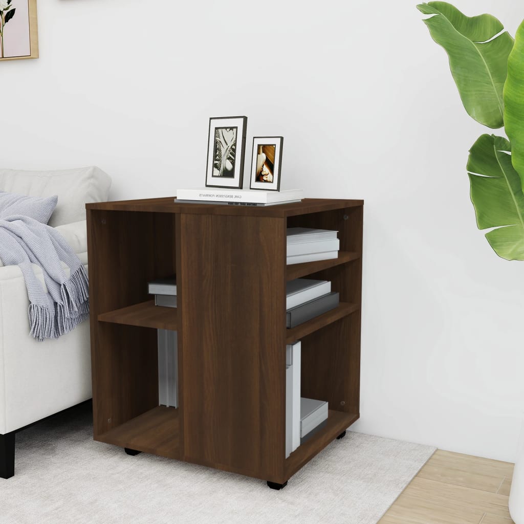 Armoire roulante Chêne marron 60x53x72 cm Bois d'ingénierie - XIOS