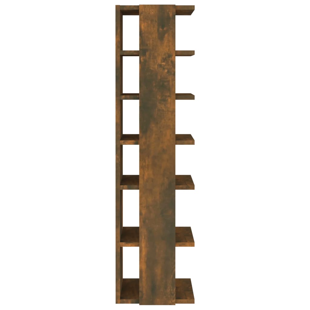 Étagère à chaussures Chêne fumé 27,5x27x102cm Bois d'ingénierie