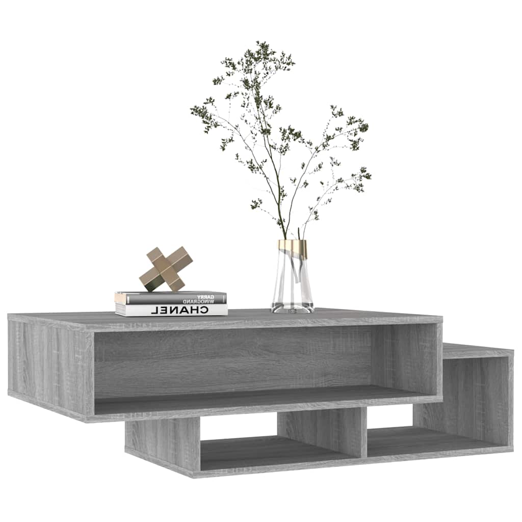 Table basse Sonoma gris 105x55x32 cm Bois d'ingénierie - XIOS