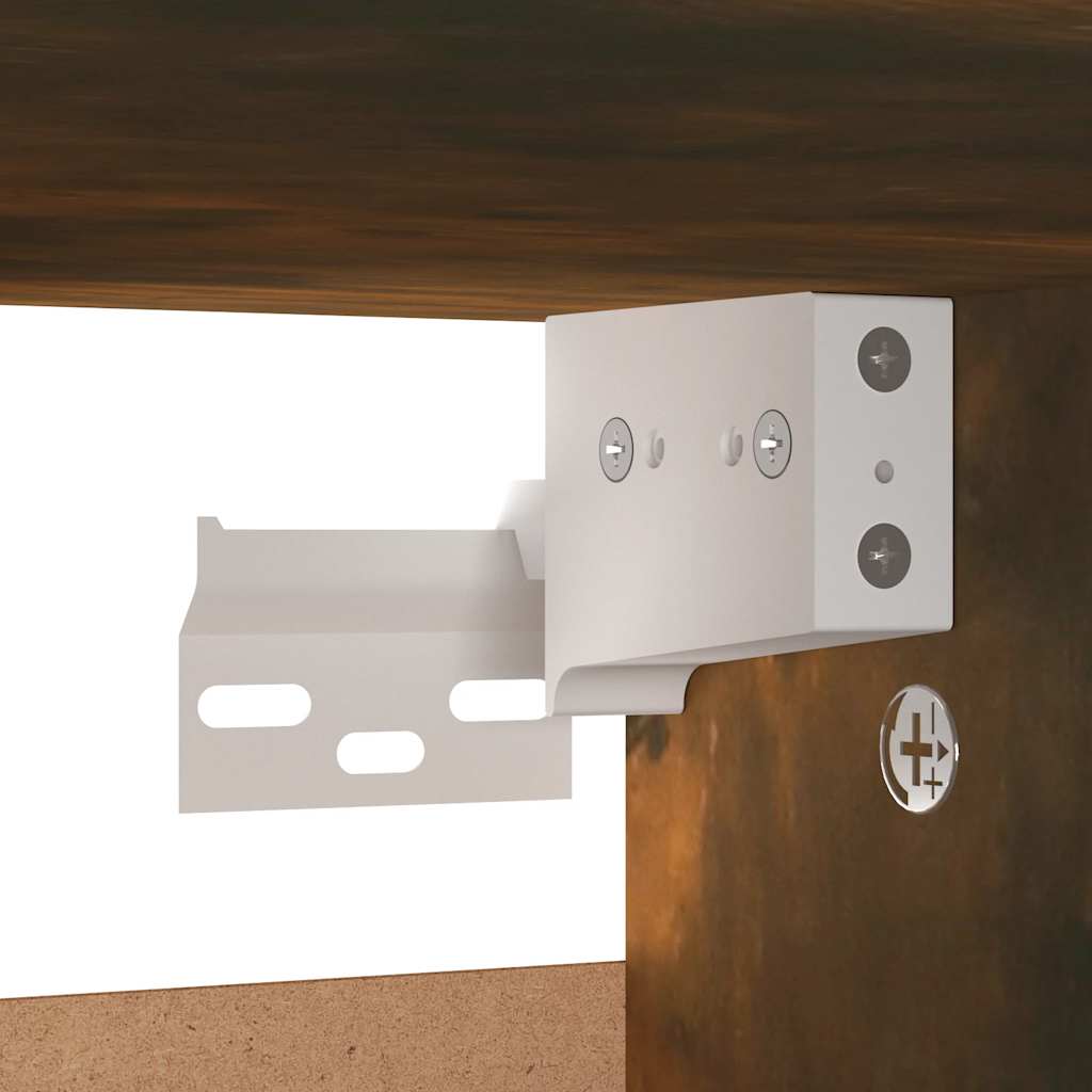 Meuble à chaussures Chêne fumé 60x35x70 cm Bois d'ingénierie - XIOS