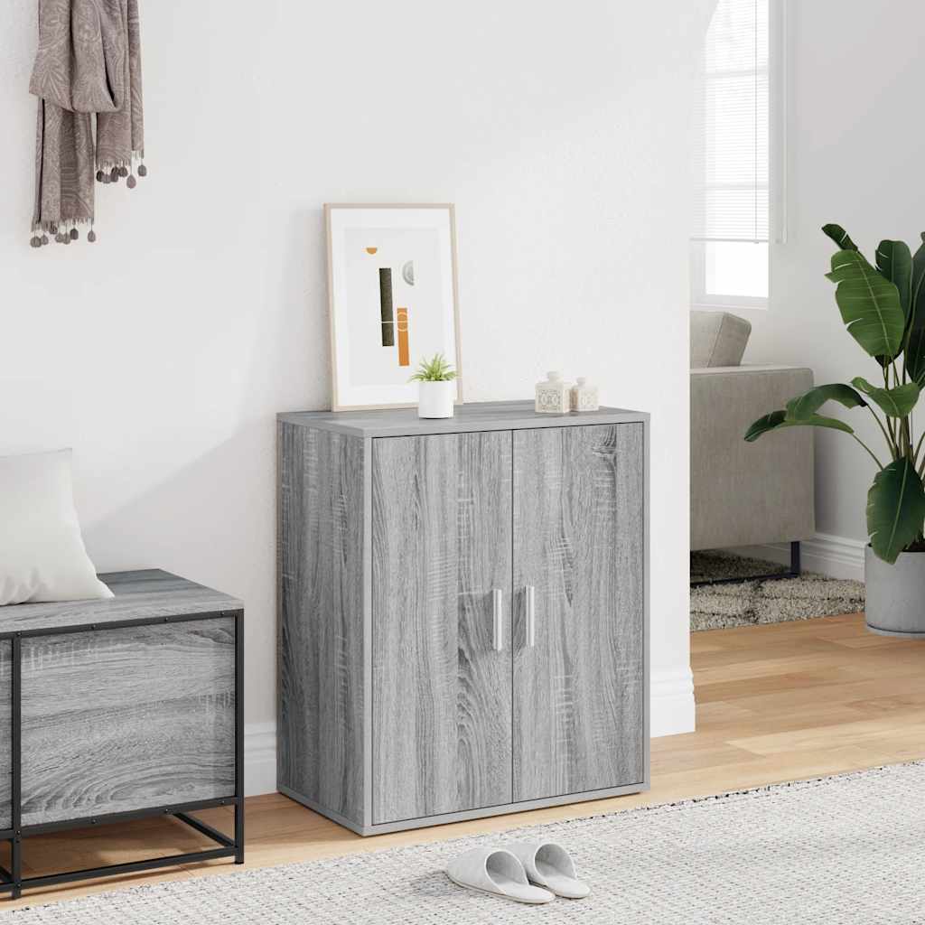 Meuble à chaussures Sonoma gris 60x35x70 cm Bois d'ingénierie - XIOS