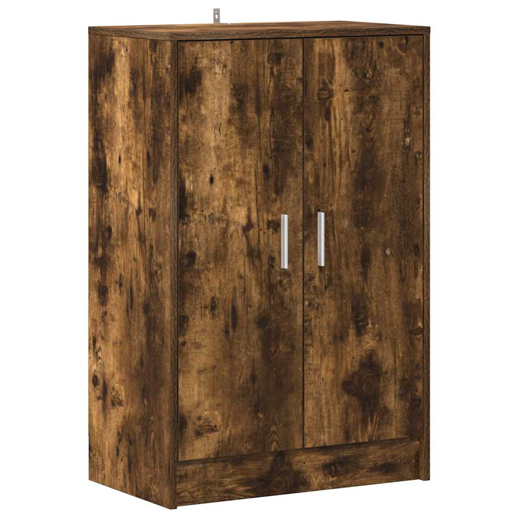 Meuble à chaussures Chêne fumé 60x35x92 cm Bois d'ingénierie - XIOS