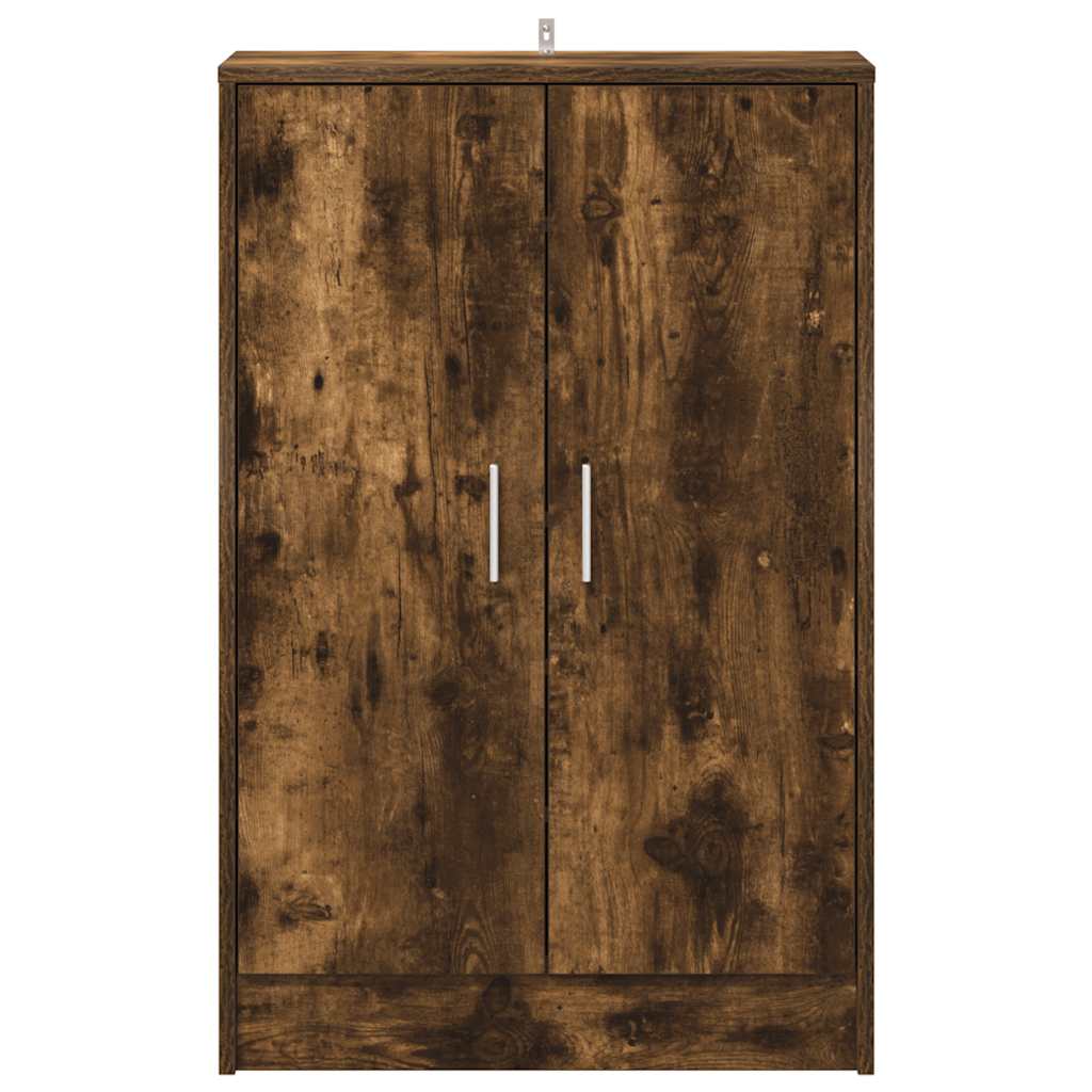 Meuble à chaussures Chêne fumé 60x35x92 cm Bois d'ingénierie - XIOS