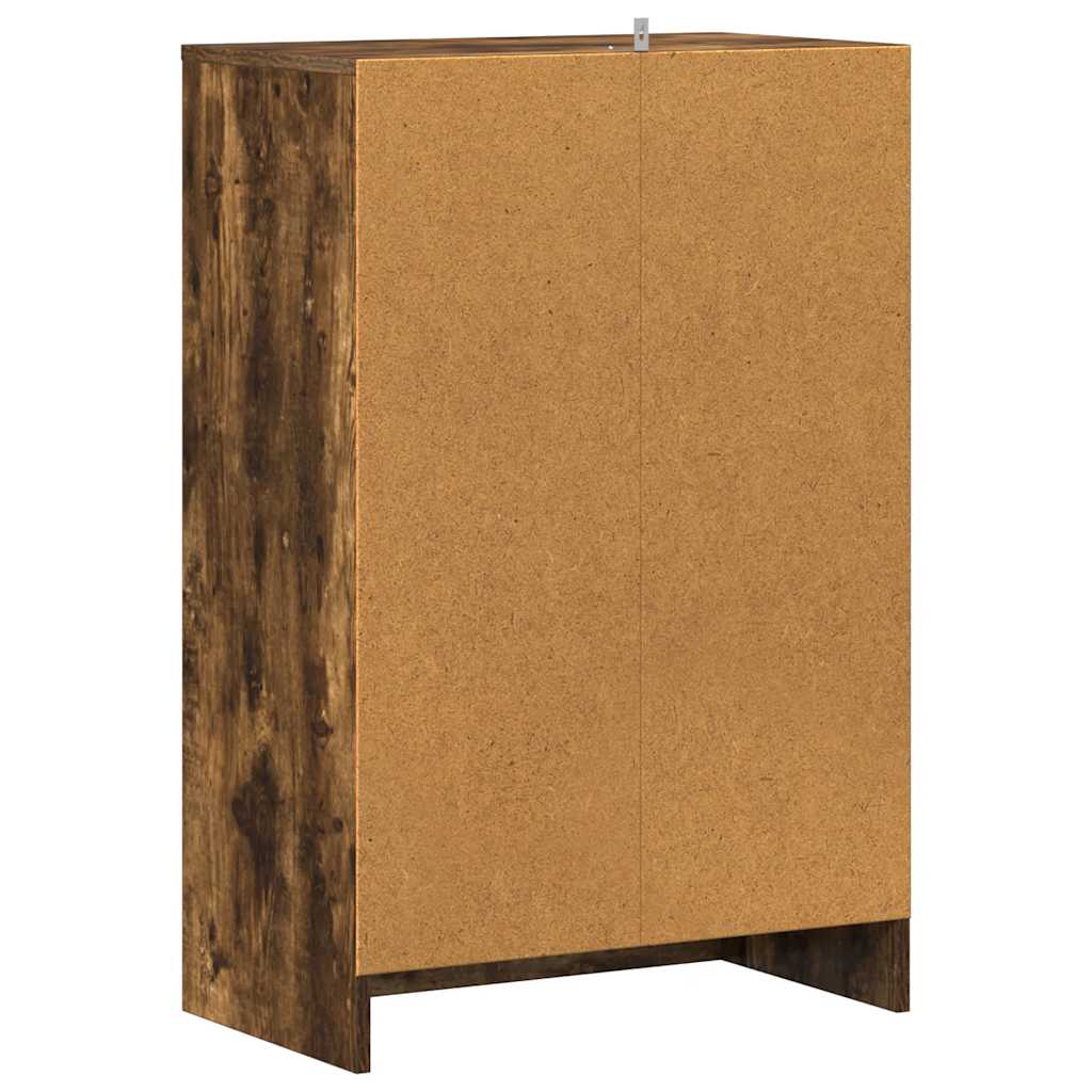 Meuble à chaussures Chêne fumé 60x35x92 cm Bois d'ingénierie - XIOS