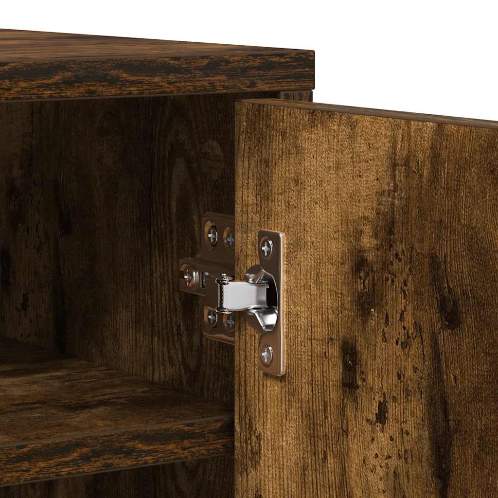 Meuble à chaussures Chêne fumé 60x35x92 cm Bois d'ingénierie - XIOS