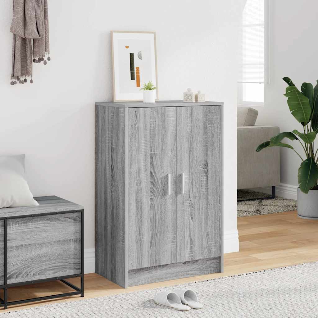 Meuble à chaussures Sonoma gris 60x35x92 cm Bois d'ingénierie - XIOS