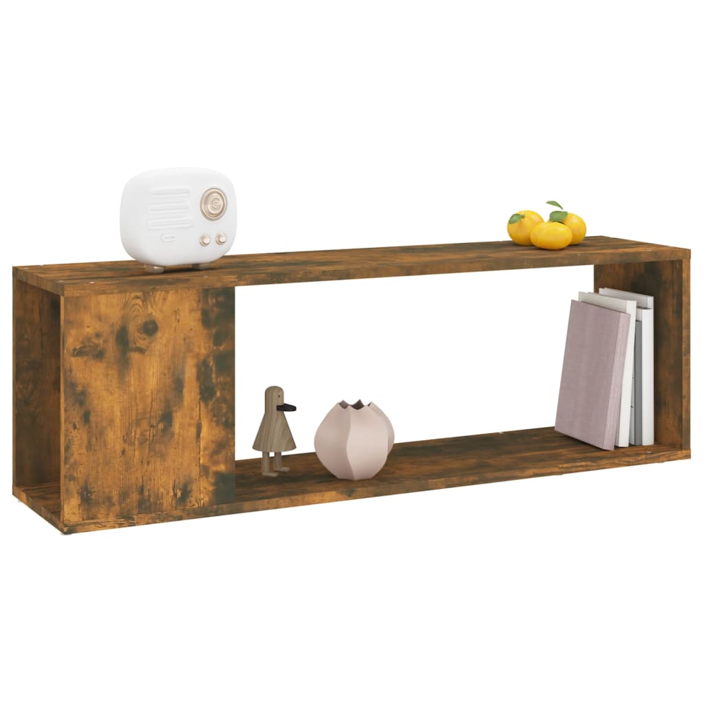 Meuble TV Chêne fumé 100x24x32 cm Bois d'ingénierie - XIOS