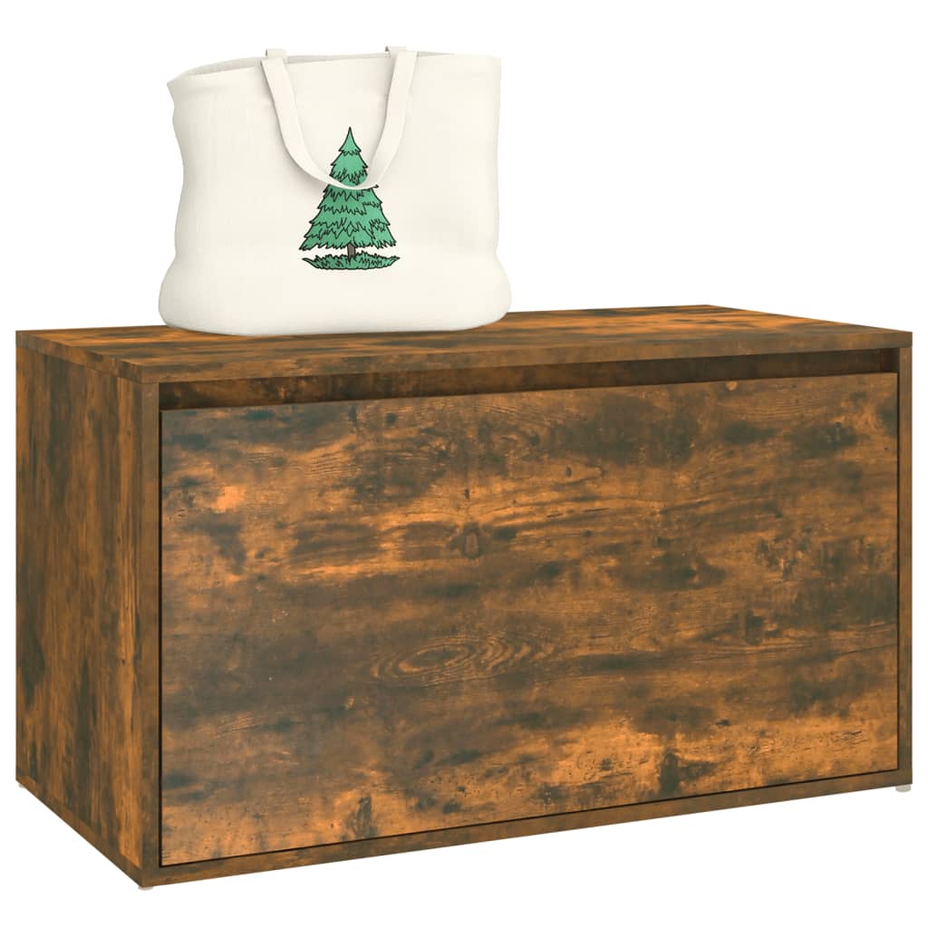 Banc d'entrée 80x40x45 cm Chêne fumé Bois d'ingénierie - XIOS