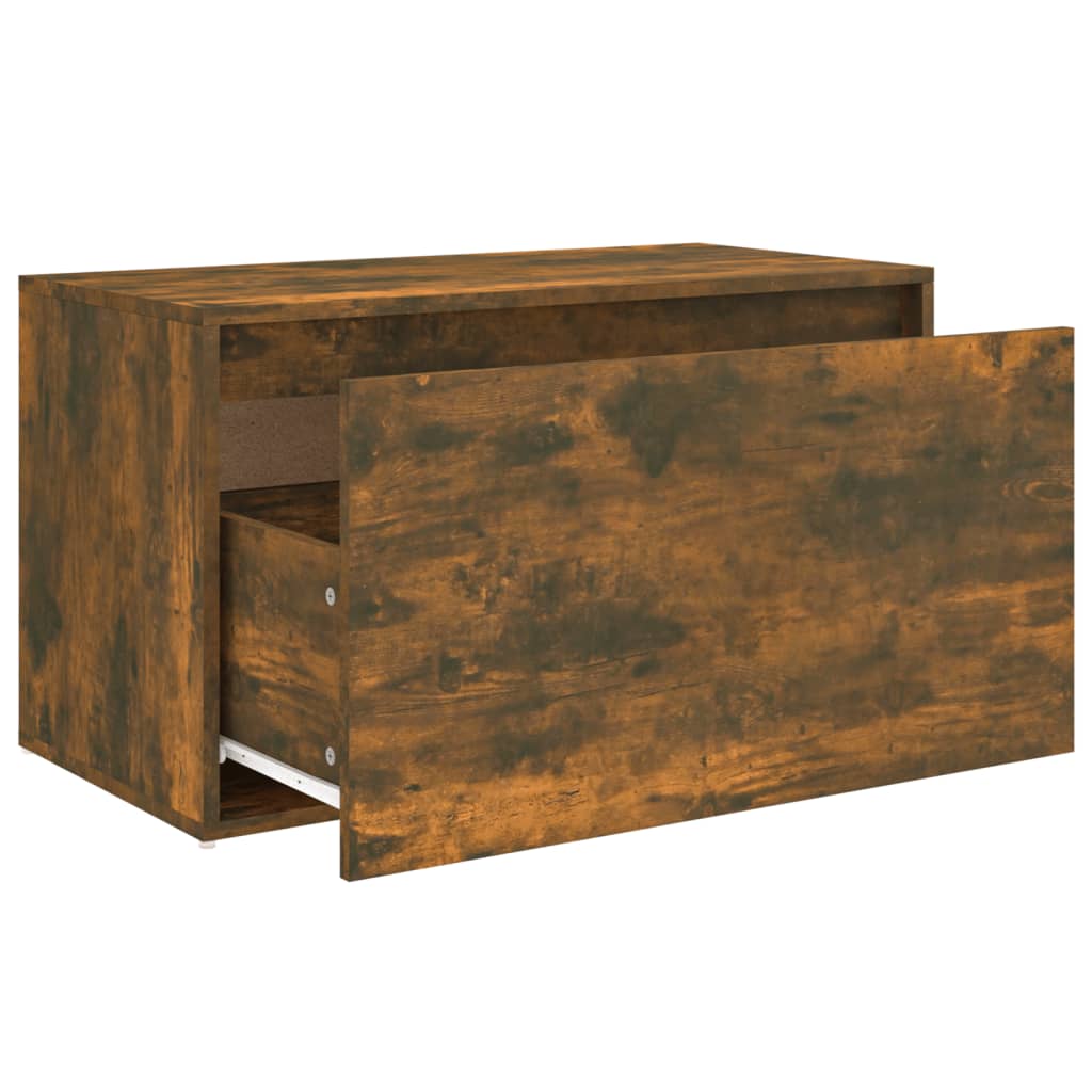 Banc d'entrée 80x40x45 cm Chêne fumé Bois d'ingénierie - XIOS