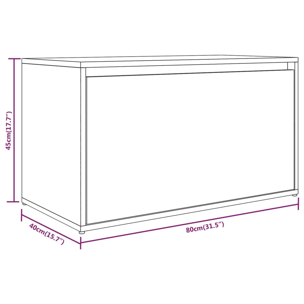 Banc d'entrée 80x40x45 cm Sonoma gris Bois d'ingénierie - XIOS