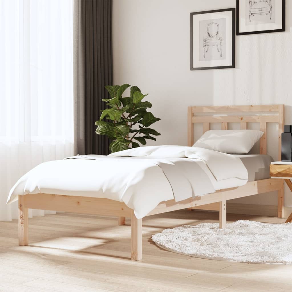 Cadre de lit sans matelas bois massif 100x200 cm - XIOS