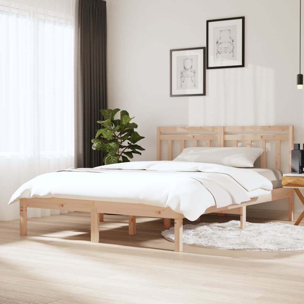 Cadre de lit sans matelas bois massif 140x200 cm - XIOS