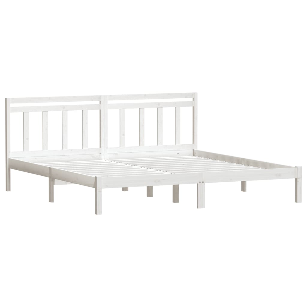 Cadre de lit Blanc Bois de pin massif 160x200 cm - XIOS