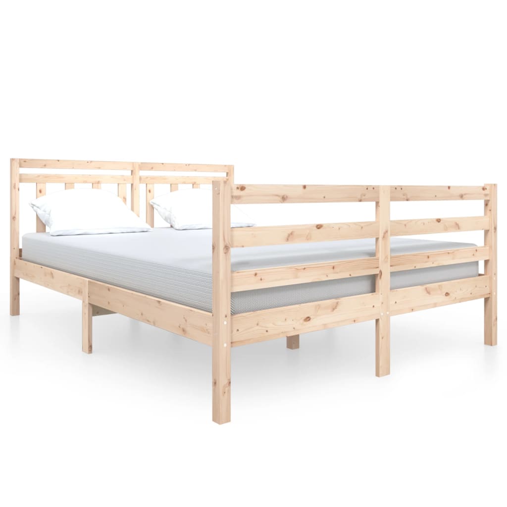 Cadre de lit sans matelas bois massif 140x190 cm - XIOS