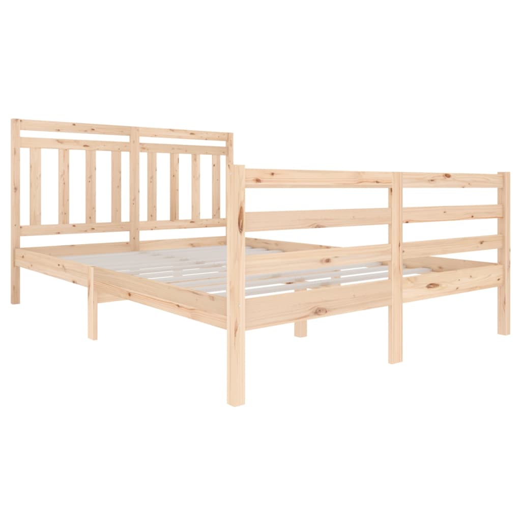 Cadre de lit sans matelas bois massif 140x200 cm - XIOS
