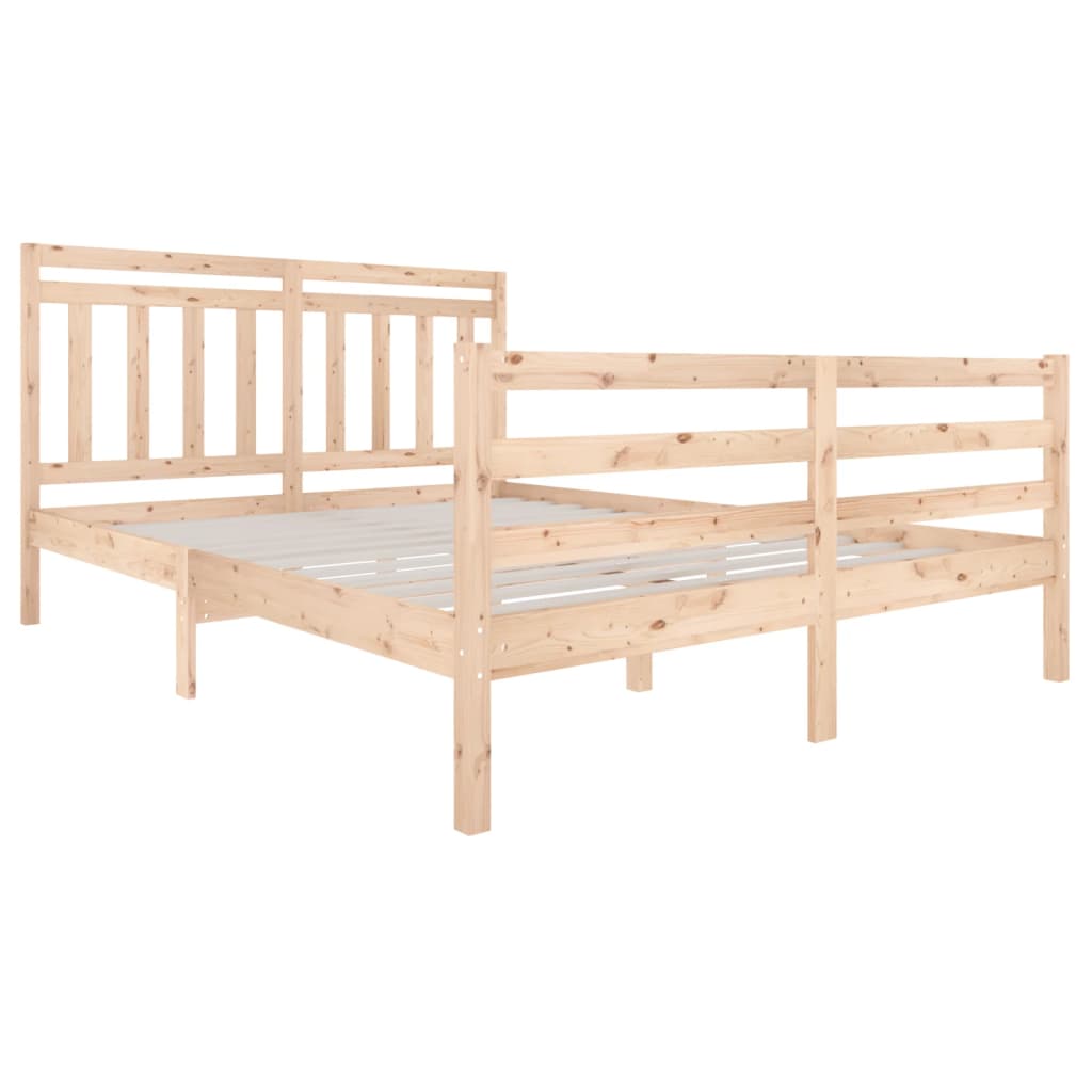 Cadre de lit sans matelas bois massif 160x200 cm - XIOS