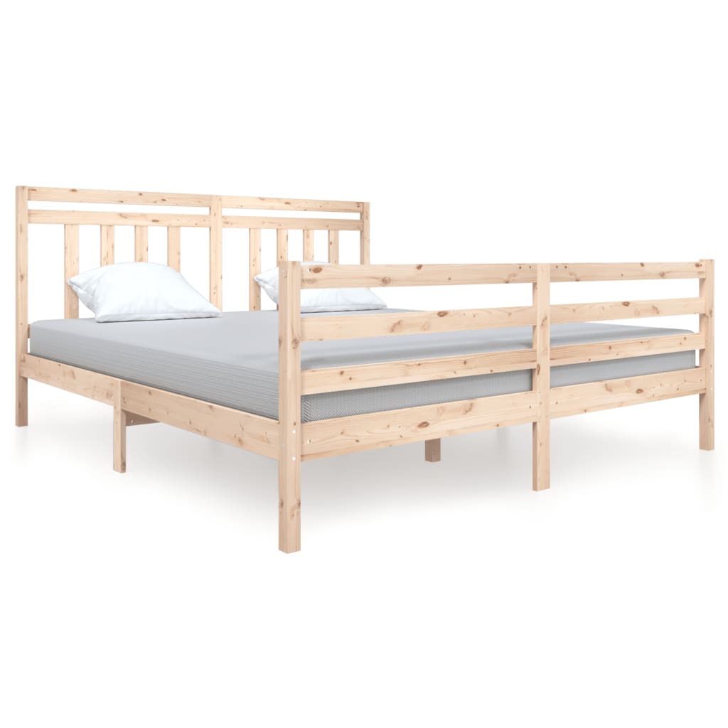 Cadre de lit sans matelas bois massif