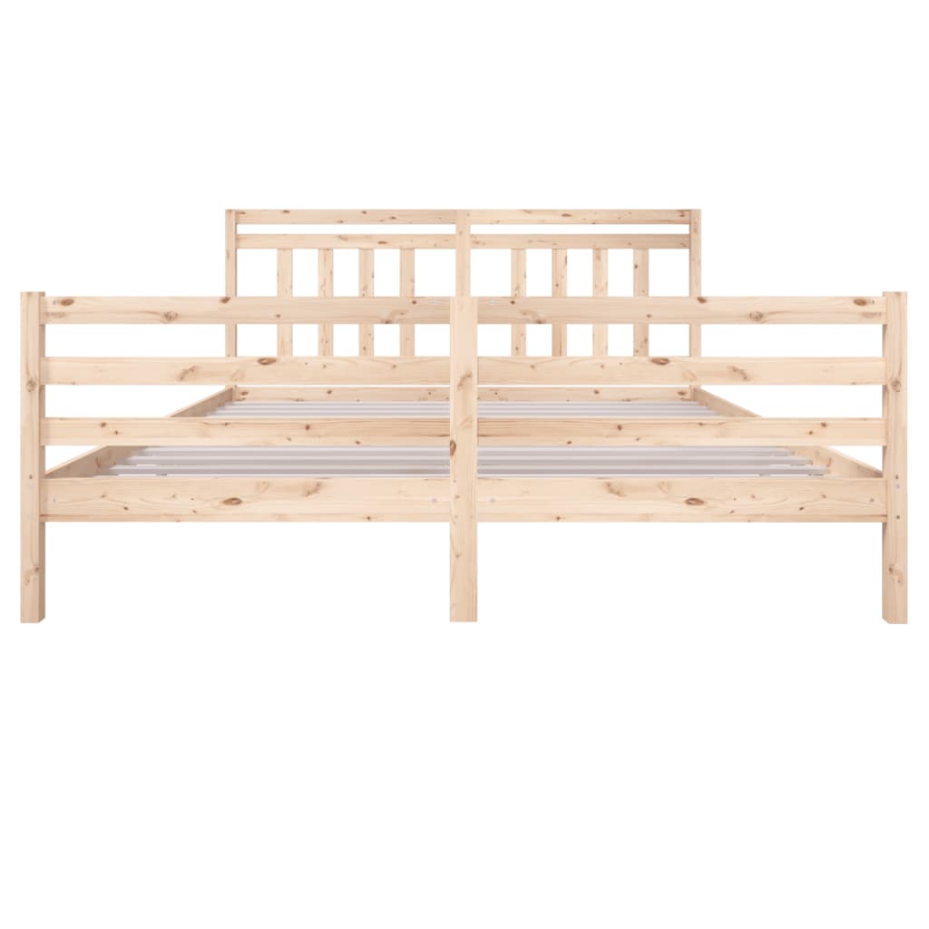 Cadre de lit sans matelas bois massif