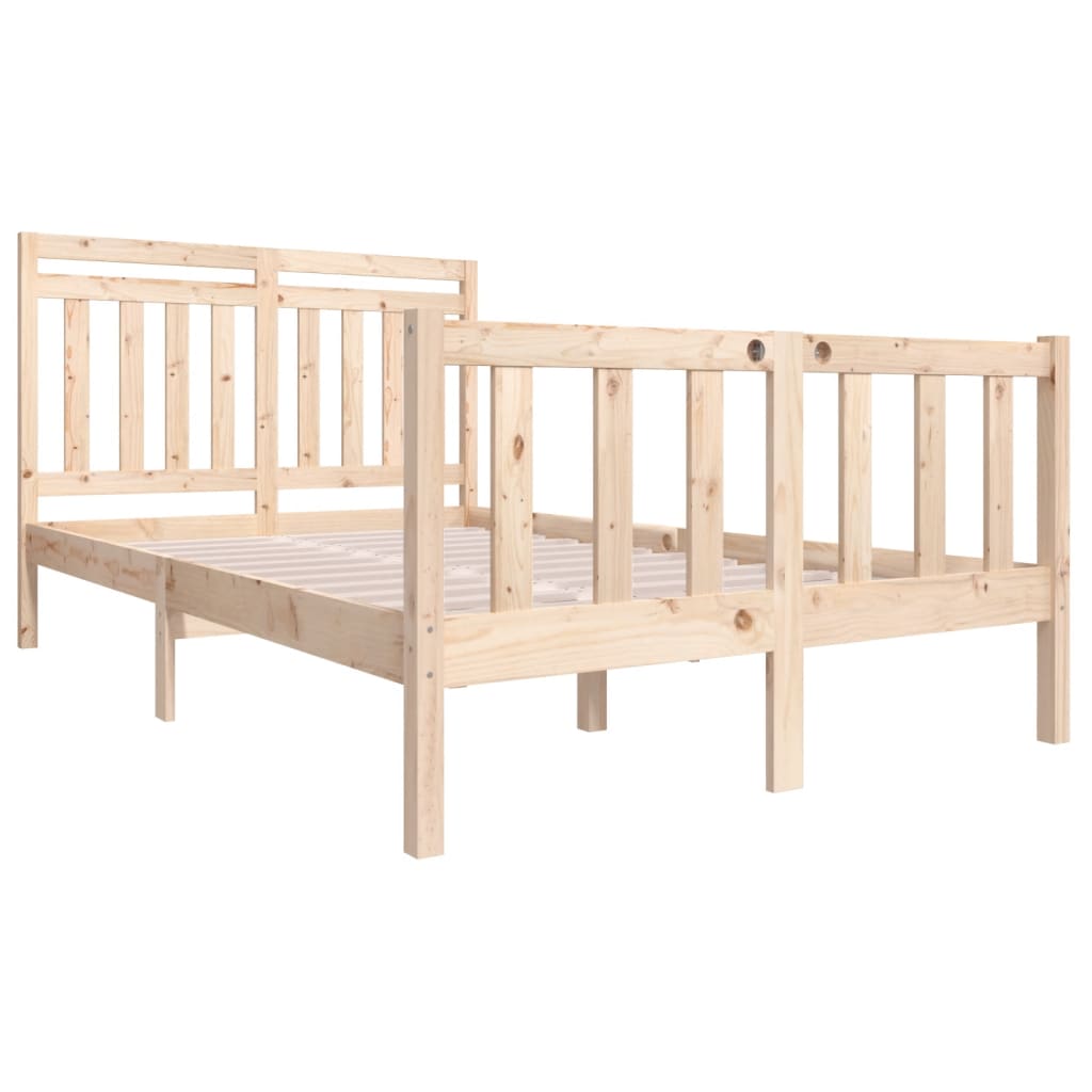 Cadre de lit sans matelas bois massif 140x190 cm - XIOS